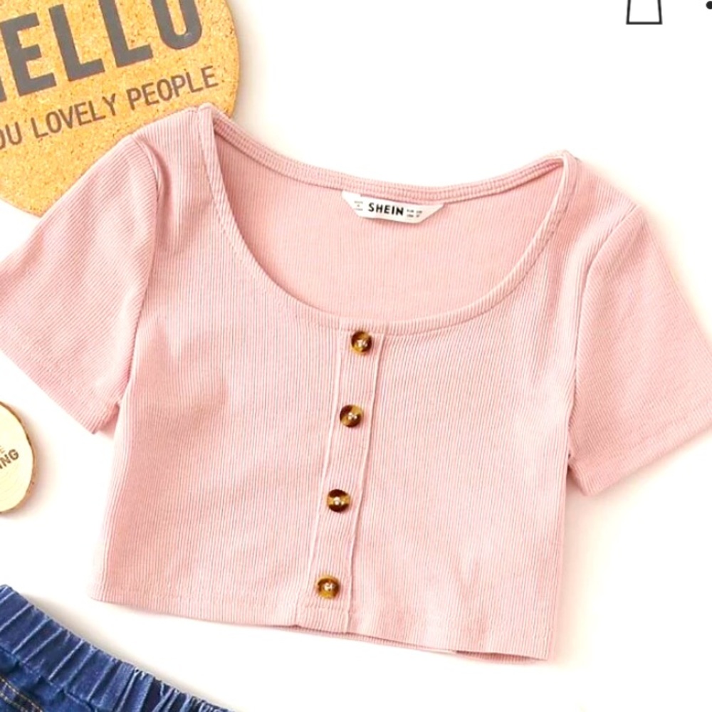 Shein ribbed crop top